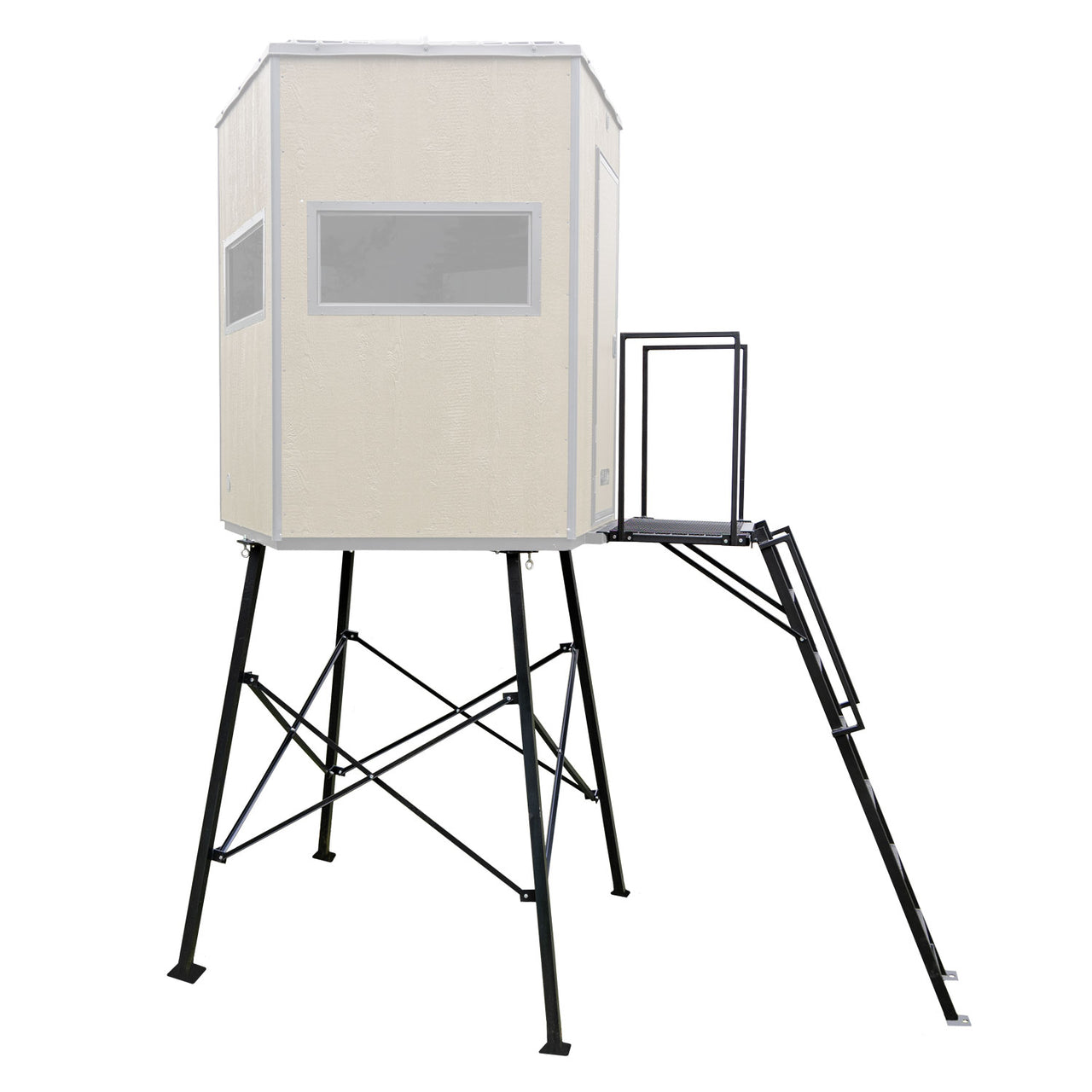7 FT Steel Tower With Porch and Ladder